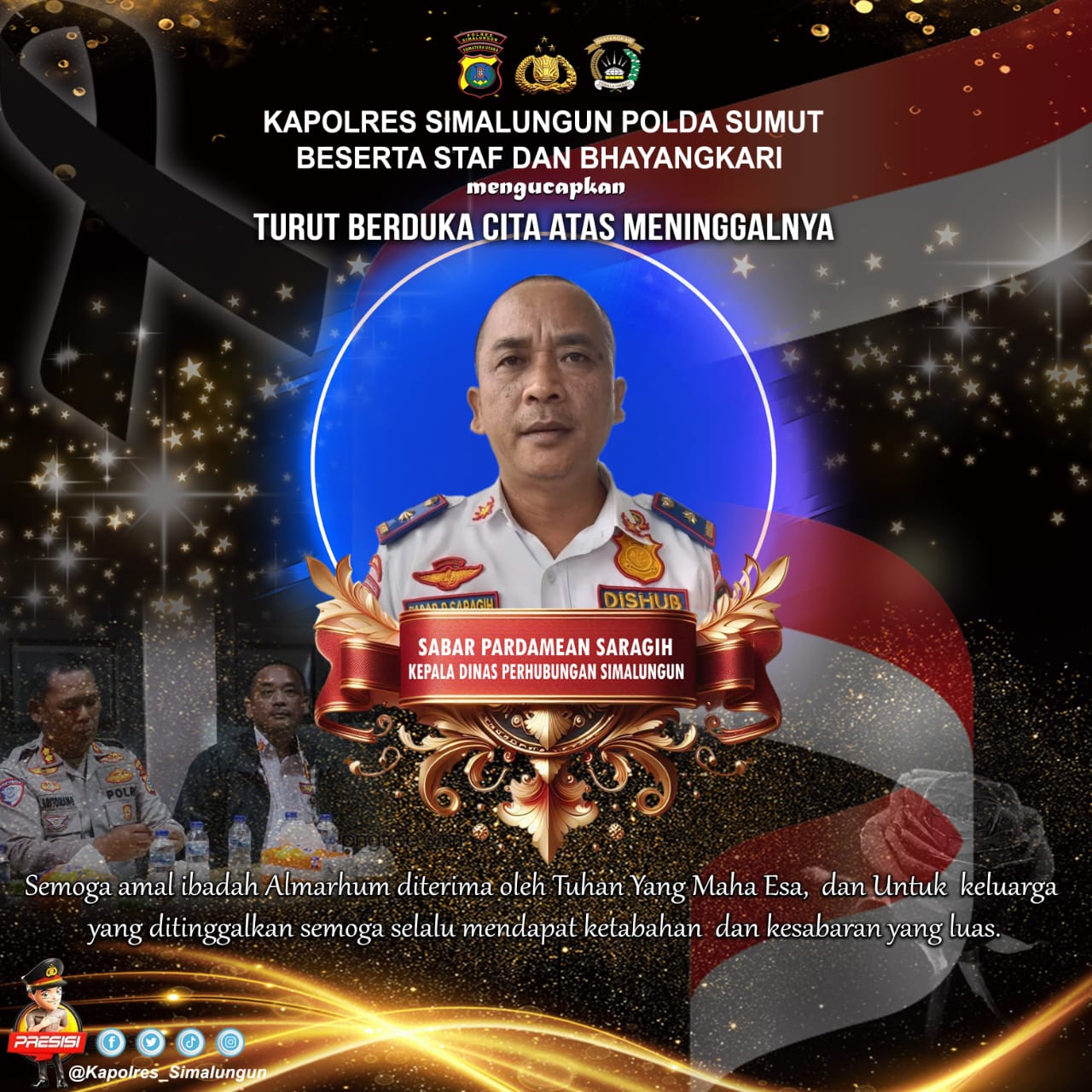 Kapolres Simalungun Sampaikan Belasungkawa Atas Meninggalnya Kadishub Kabupaten Simalungun Kapolres Simalungun Sampaikan Belasungkawa Atas Meninggalnya Kadishub Kabupaten Simalungun