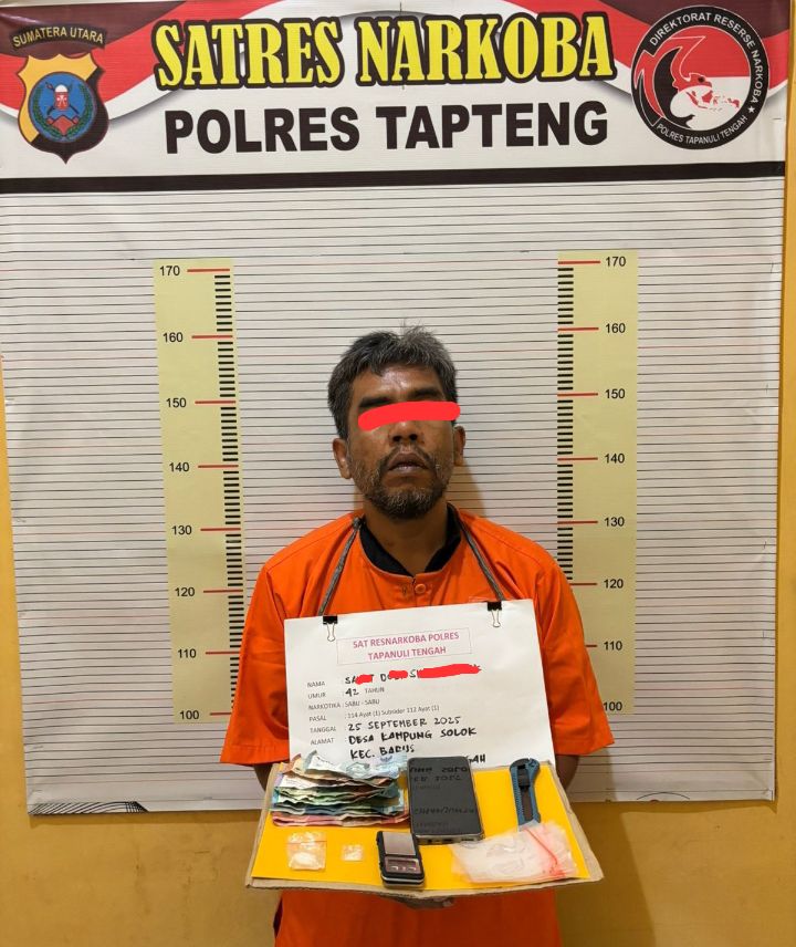 Sita 2,74 Gram Sabu, Sat Narkoba Polres Tapteng Kembali Bekuk Residivis Asal Barus Sita 2,74 Gram Sabu, Sat Narkoba Polres Tapteng Kembali Bekuk Residivis Asal Barus