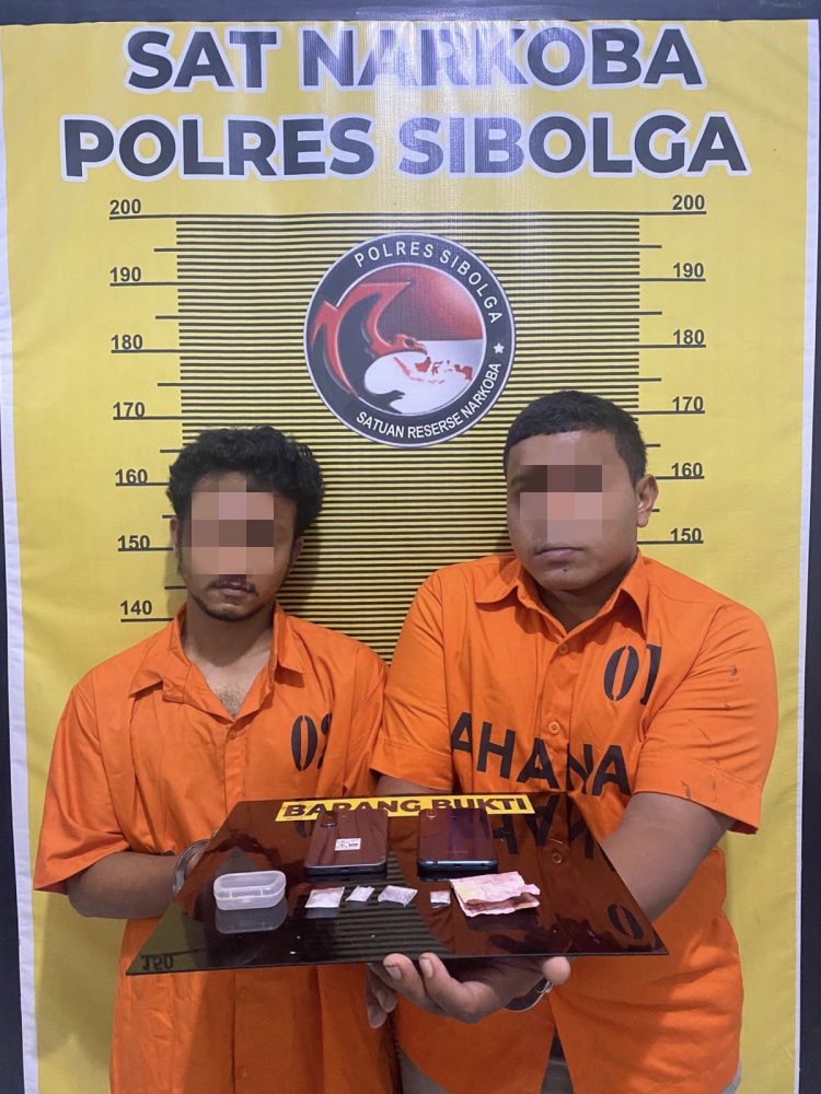 Dua Tersangka Miliki Barang Haram, Ditangkap Tim Sat Resnarkoba Polres Sibolga