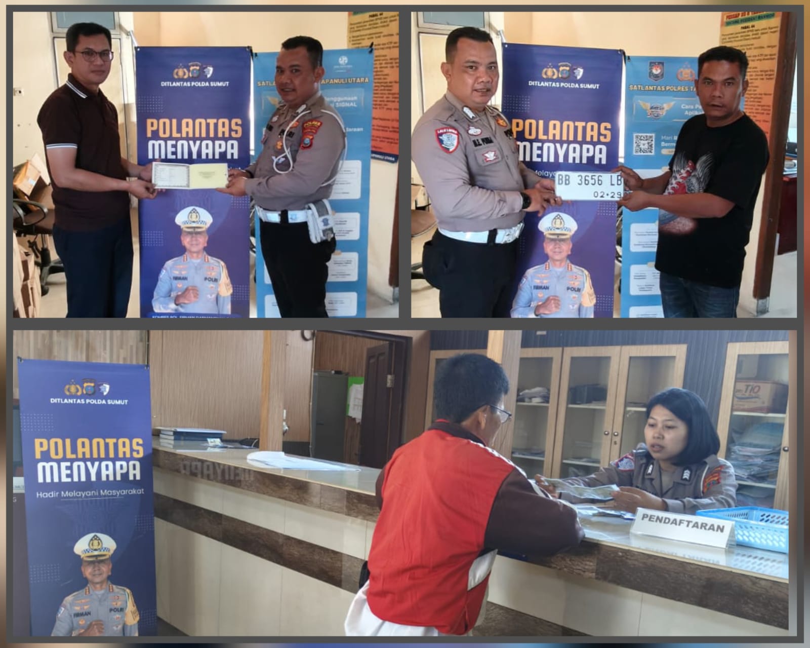Satlantas Polres Taput Laksanakan Program Polantas Menyapa, Tingkatkan Pelayanan Kepada Masyarakat