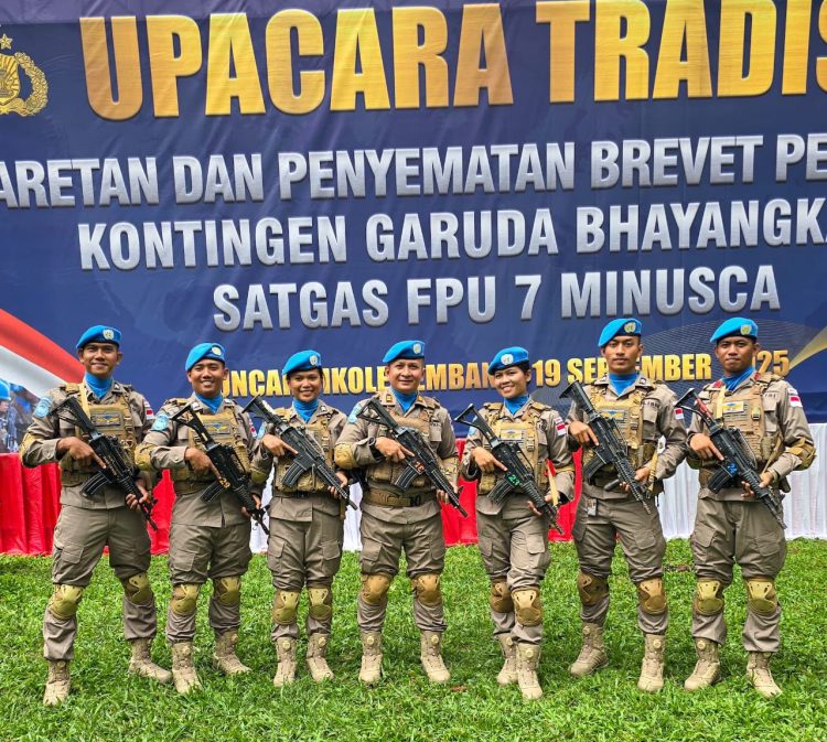Dua Ksatria Brimob Sumut Emban Misi Perdamaian Dunia di Republik Afrika Tengah