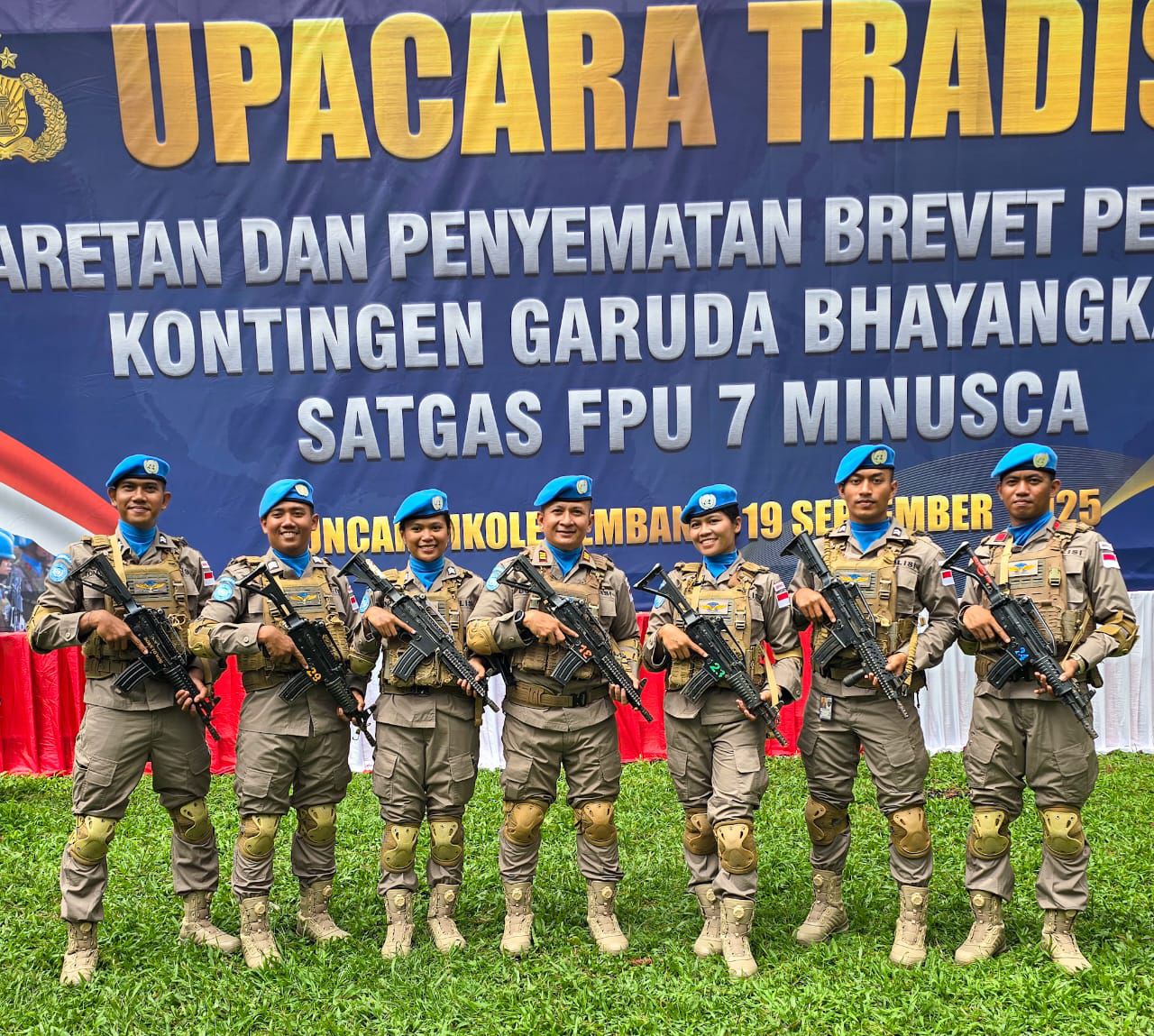 Dua Ksatria Brimob Sumut Emban Misi Perdamaian Dunia di Republik Afrika Tengah