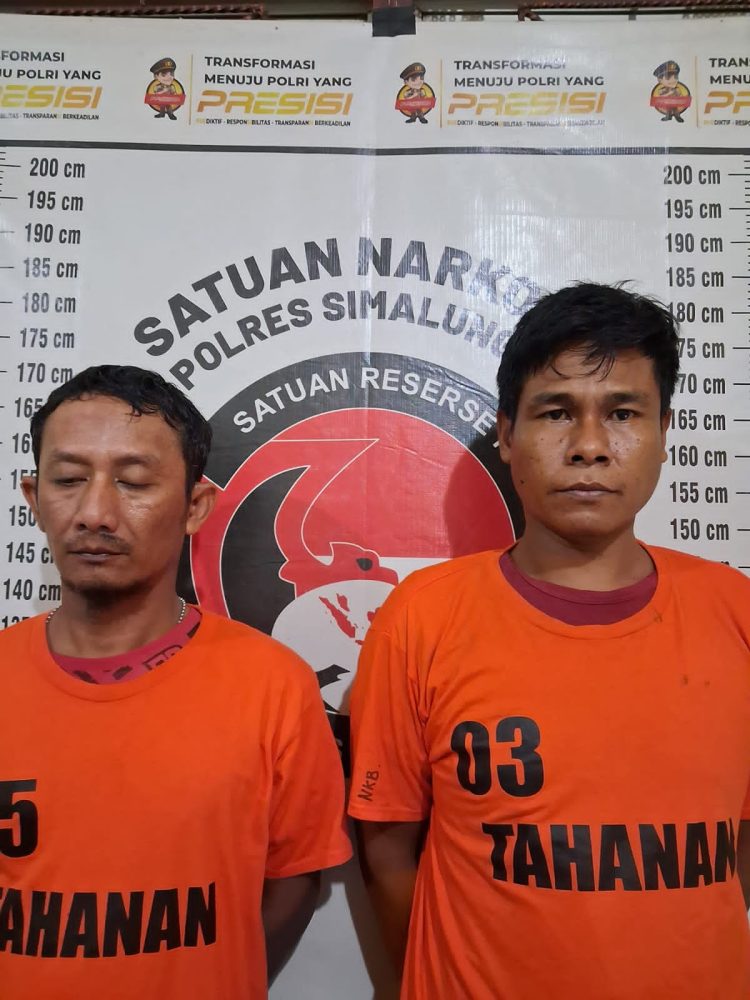 Polres Simalungun Ringkus 2 Pengedar Sabu Jaringan Pematang Siantar, Barbut 2,48 Gram Sabu