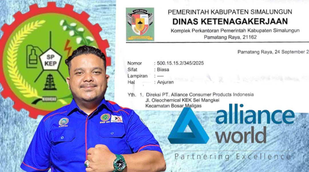  2 Pekerja PT Alliance Yang Di PHK Dipekerjakan Kembali, Disnaker Simalungun Keluarkan Surat Anjuran