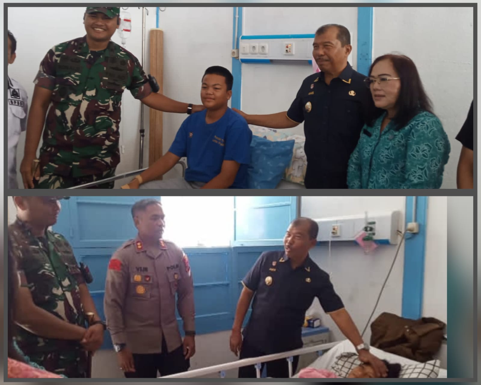 Wabup Toba Audi Murphy Sitorus Bersama Kapolres Toba Dan Dandim 0210/TU Menjenguk Siswa-siswi Di RS Yang Diduga Keracunan MBG.