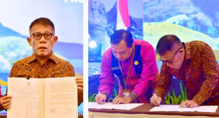Bupati Tapteng Dan Kepala BPS Tapteng Tanda Tangani Nota Kesepakatan Dalam Konreg PDRB - ISE Se-Sumatera