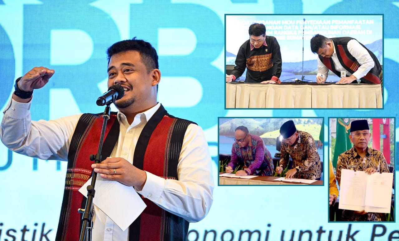 Bupati Simalungun Anton Achmad Saragih Tandatangani Nota Kesepahaman Pengelolaan Data dengan BPS RI