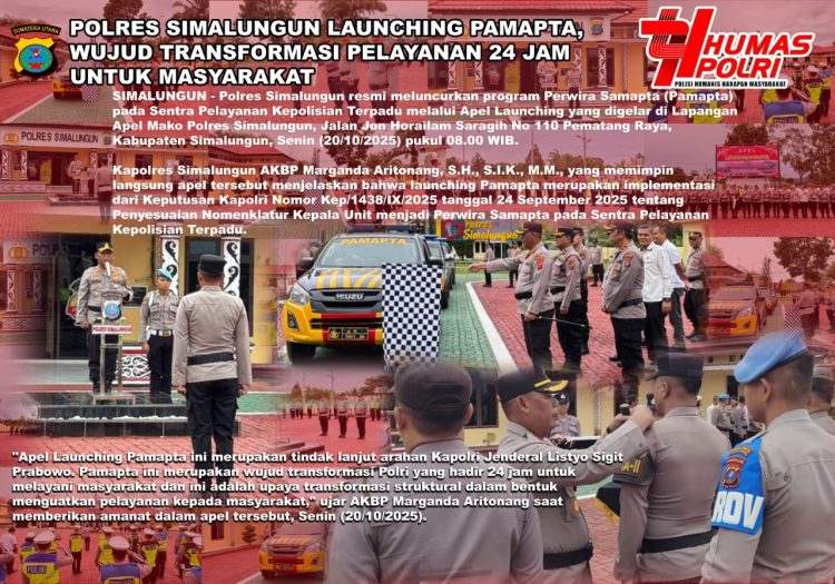 Polres Simalungun Launching Pamapta, Wujud Transformasi Pelayanan 24 Jam untuk Masyarakat Polres Simalungun Launching Pamapta, Wujud Transformasi Pelayanan 24 Jam untuk Masyarakat