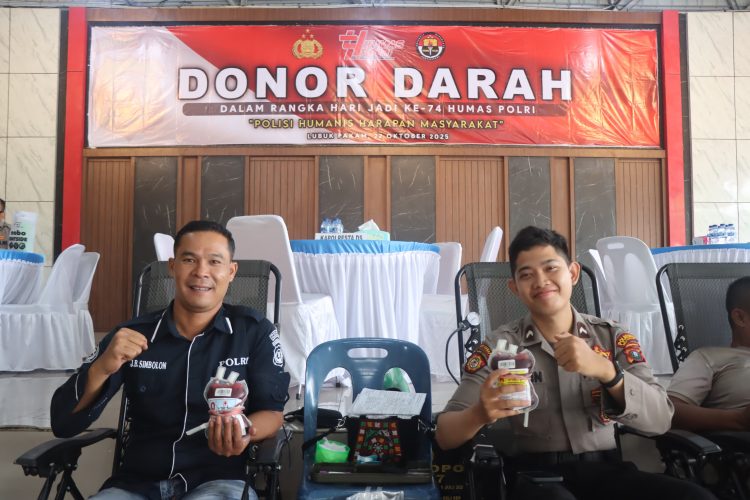 Polresta Deli Serdang Gelar Donor Darah Sambut Hari Jadi ke-74 Humas Polri