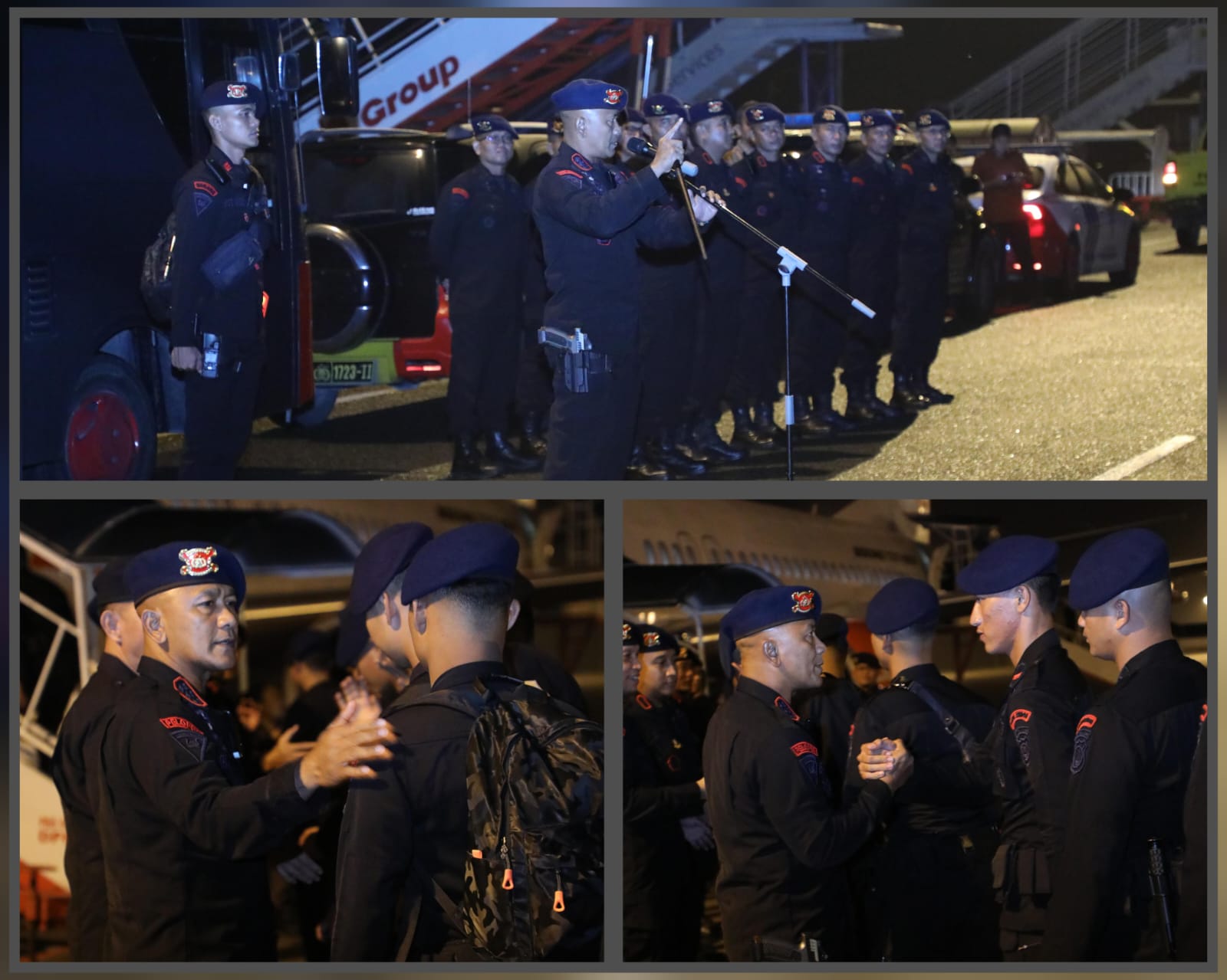 Brimob Sumut Siap Berangkat! Dansat Brimob Pimpin Pengecekan Kesiapan dan Doa Bersama Personel BKO PMJ