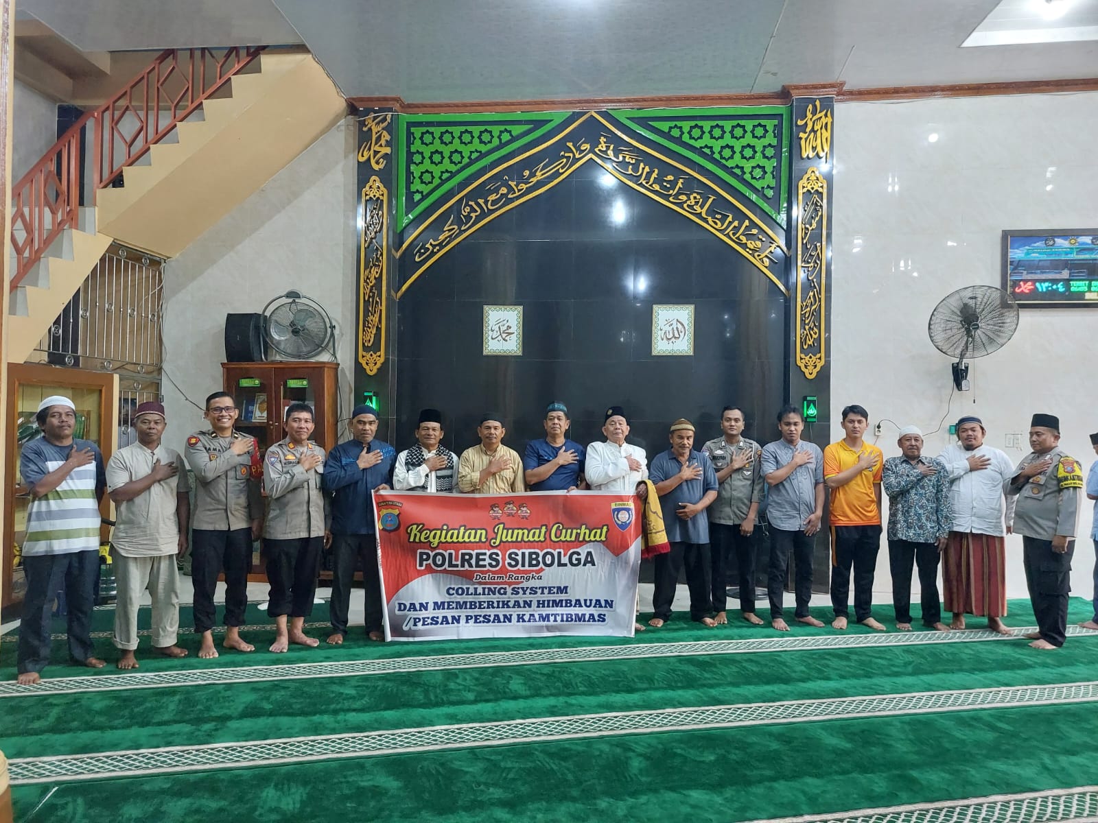 Polres Sibolga Gelar Jumat Curhat Di Masjid Taqwa Muhammadiyah Sibolga, Berikan Pesan Kamtibmas dan Ciptakan Sibolga Nyaman