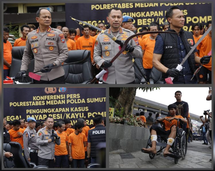 Tempo 15 Hari, Polrestabes Medan Ungkap 103 Kasus Begal, Rayap Besi, Pompa dan Kekerasan Kelompok dengan 147 Tersangka Tempo 15 Hari, Polrestabes Medan Ungkap 103 Kasus Begal, Rayap Besi, Pompa dan Kekerasan Kelompok dengan 147 Tersangka