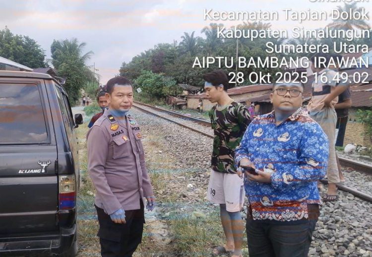 Reaksi Cepat Polres Simalungun Evakuasi Korban Kecelakaan Kereta Api di Sinaksak 