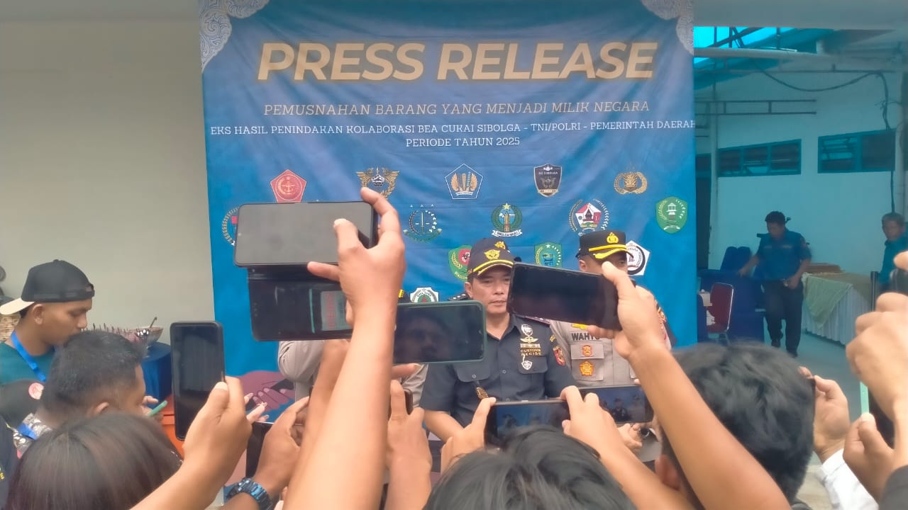 Bea Cukai Sibolga Musnahkan Lebih Dari 1,3 Batang Rokok Ilegal Senilai 1,88 Miliar