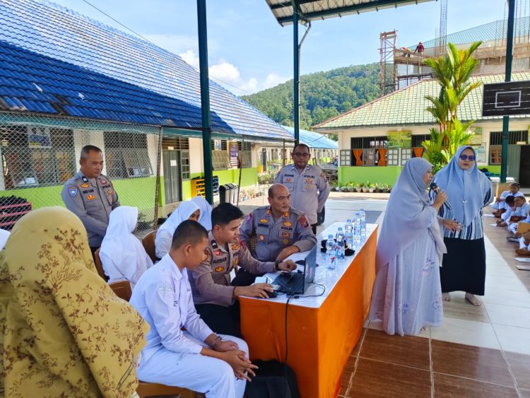 Polres Tapteng Gencarkan Sosialisasi SPMB SMA Kemala Taruna Bhayangkara, 11 Siswa SMP Langsung Daftar