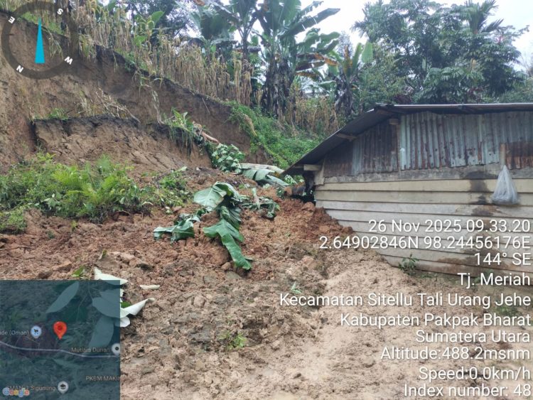 Hujan Deras Disertai Angin Kencang di Pakpak Bharat Mengakibatkan Longsor di Puluhan Lokasi, 2 Warga Tewas