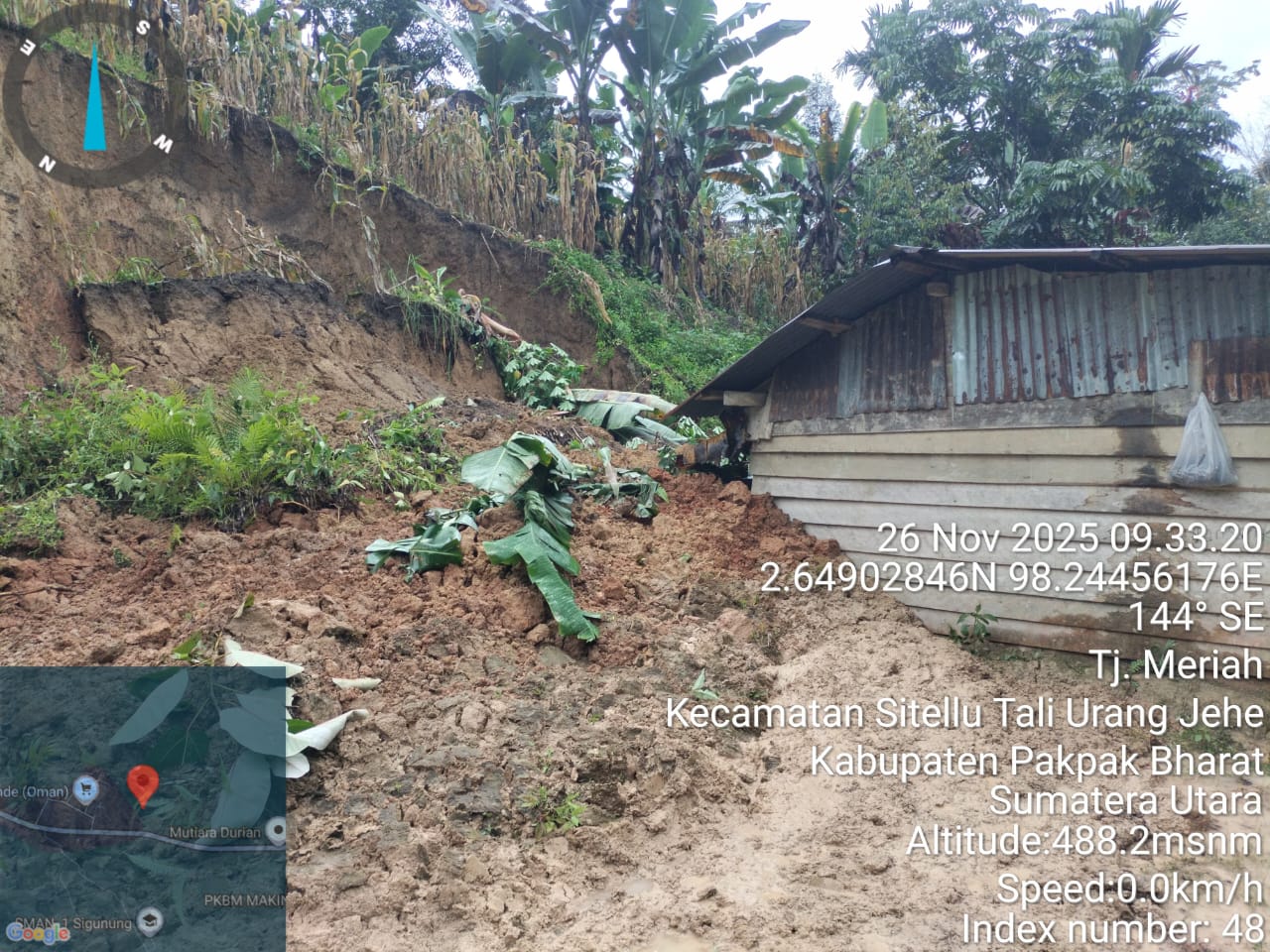 Hujan Deras Disertai Angin Kencang di Pakpak Bharat Mengakibatkan Longsor di Puluhan Lokasi, 2 Warga Tewas
