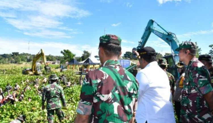 Bupati Samosir dan Danrem 023/KS Aksi Bersih-Bersih Eceng Gondok di Danau Toba Bupati Samosir dan Danrem 023/KS Aksi Bersih-Bersih Eceng Gondok di Danau Toba