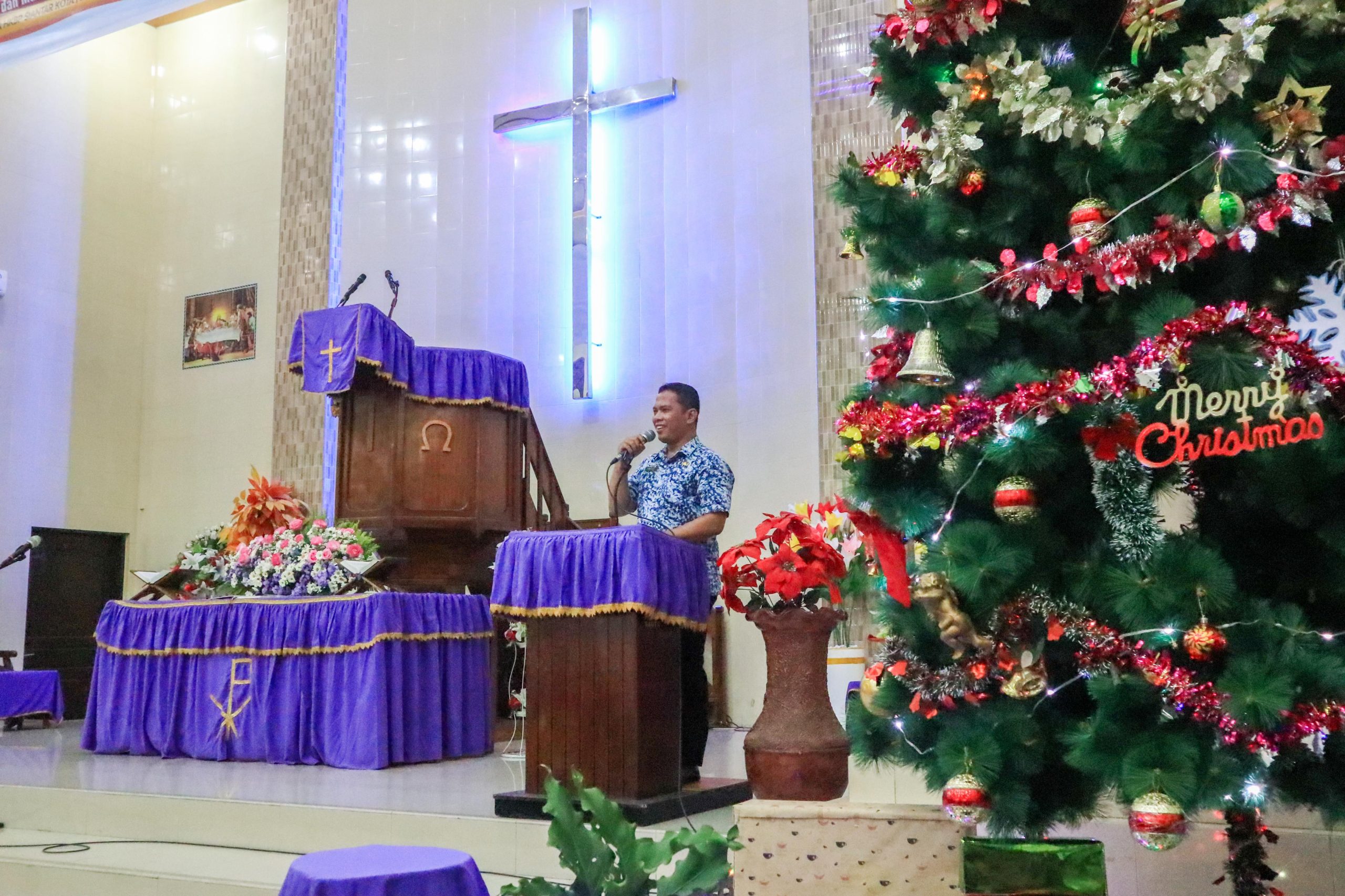 Wali Kota Pematangsiantar Wesly Diwakili Sekda Junaedi Antonius Sitanggang Hadiri Perayaan Natal Keluarga Besar RSUD dr Djasamen Saragih