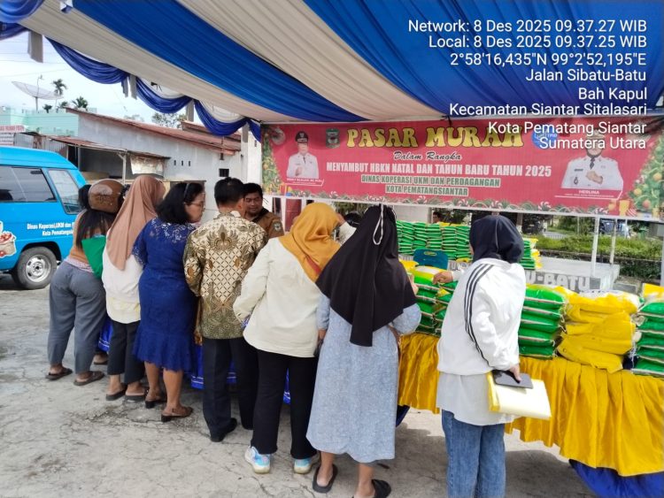 Pemerintah Kota Pematangsiantar Menggelar Pasar Murah Menghadapi HBKN Natal 2025 dan Tahun Baru 2026