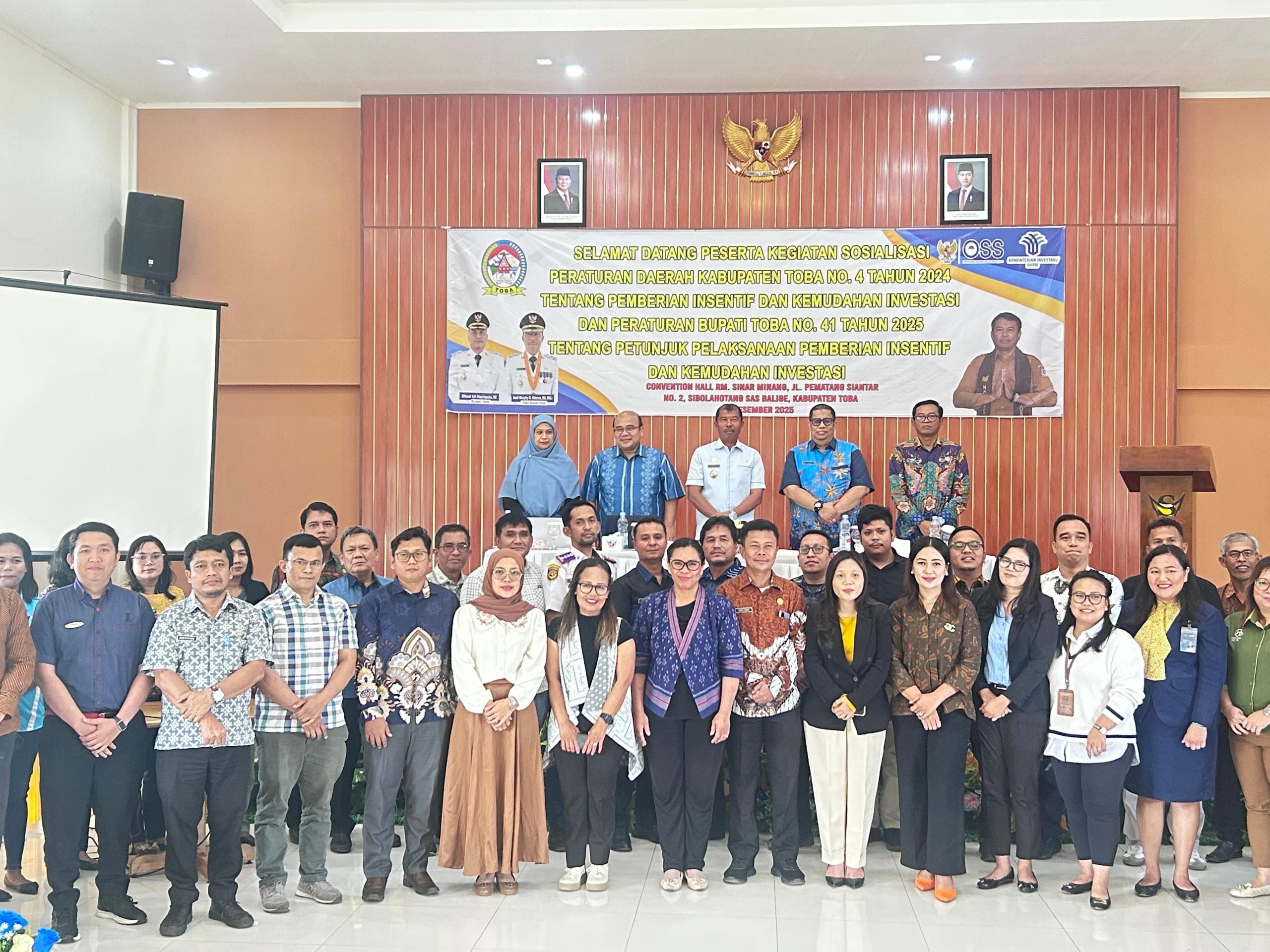 Sosialisasi Perda Kabupaten Toba No 4 Tahun 2024 dan Peraturan Bupati Toba No 41 Tahun 2025, Tentang Pemberian Insentif dan Kemudahan Investasi Sosialisasi Perda Kabupaten Toba No 4 Tahun 2024 dan Peraturan Bupati Toba No 41 Tahun 2025, Tentang Pemberian Insentif dan Kemudahan Investasi