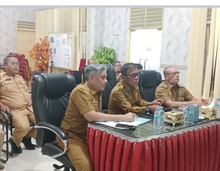 Bupati Tapteng Ikuti Rakor Rehabilitasi dan Rekonstruksi Pascabencana