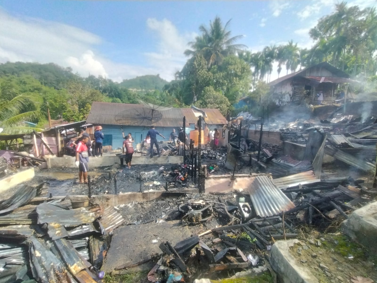 4 Unit Rumah di Sibolga Hangus Terbakar