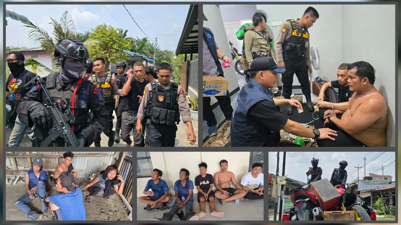 Brimob Polda Sumut dan BNN Provinsi Sumut Bersinergi Gerebek Kampung Narkoba di Percut Sei Tuan, 16 Orang Diamankan Brimob Polda Sumut dan BNN Provinsi Sumut Bersinergi Gerebek Kampung Narkoba di Percut Sei Tuan, 16 Orang Diamankan