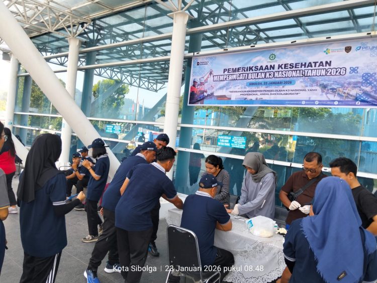 Pelindo Multi Terminal Branch Sibolga Peringati Bulan K3 Nasional 2026 dengan Pemeriksaan Kesehatan dan Kegiatan Olahraga