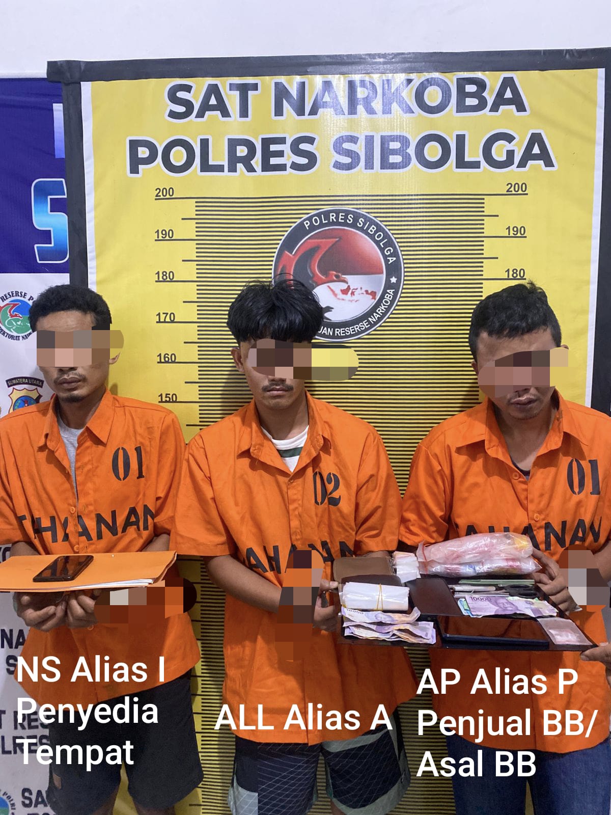 Empat Pelaku Narkotika Jenis Sabu Dibekuk Polres Sibolga, Barang Bukti Diamankan