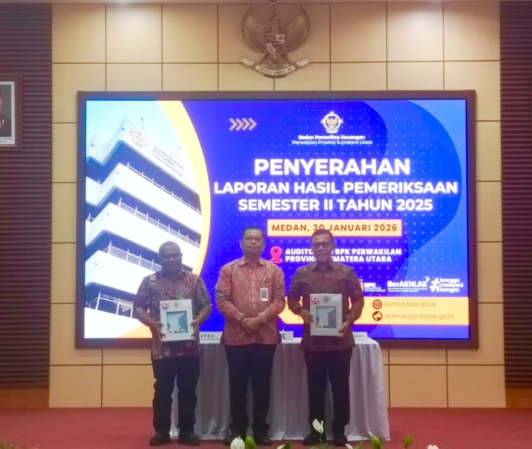 Bupati Tapteng Hadiri Penyerahan Laporan Hasil Pemeriksaan BPK Semester II Tahun 2025