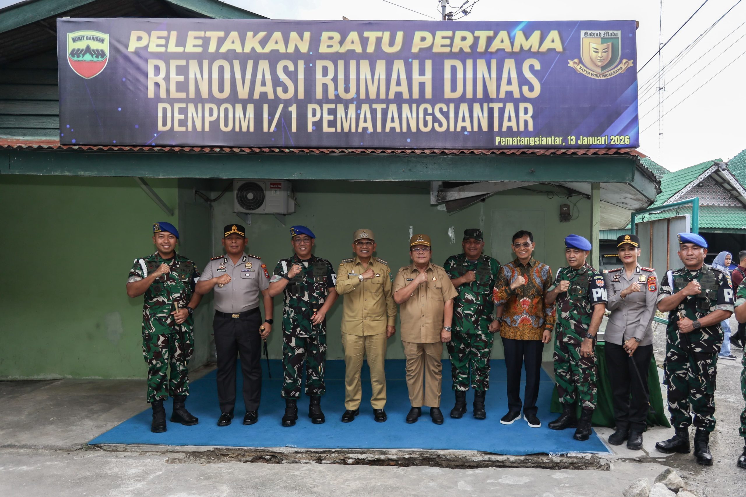 Wali Kota Wesly Silalahi Bersama Dandenpom I/1 Pematangsiantar Menyambut Kunker Danpuspomad