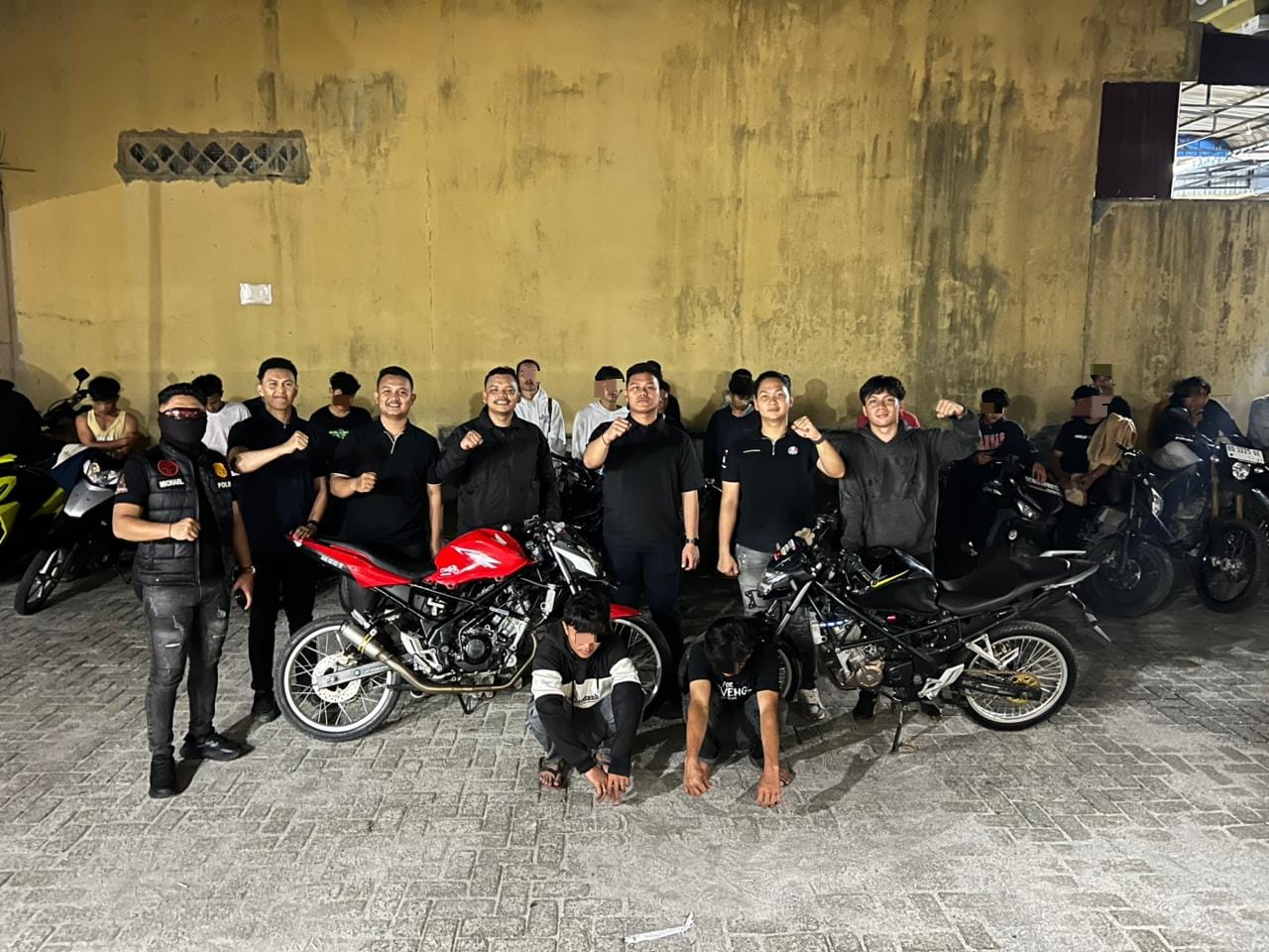 Patroli Hingga Subuh, Timsus Dayok Mirah Polres Pematangsiantar Amankan 19 Sepedamotor Knalpot Brong
