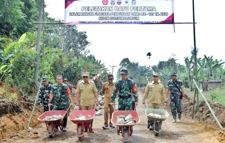 Bupati Simalungun Resmikan Kegiatan TMMD Ke 127 Kodim 0207/Sml Tahun 2026, Sarana Efektif Mempercepat Pembangunan Daerah