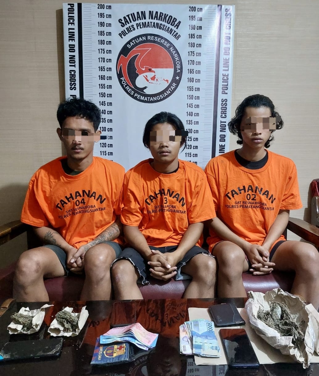 Polres Pematangsiantar Ungkap Pelaku Pemilik Ganja, 3 Warga Asal Simalungun Diringkus
