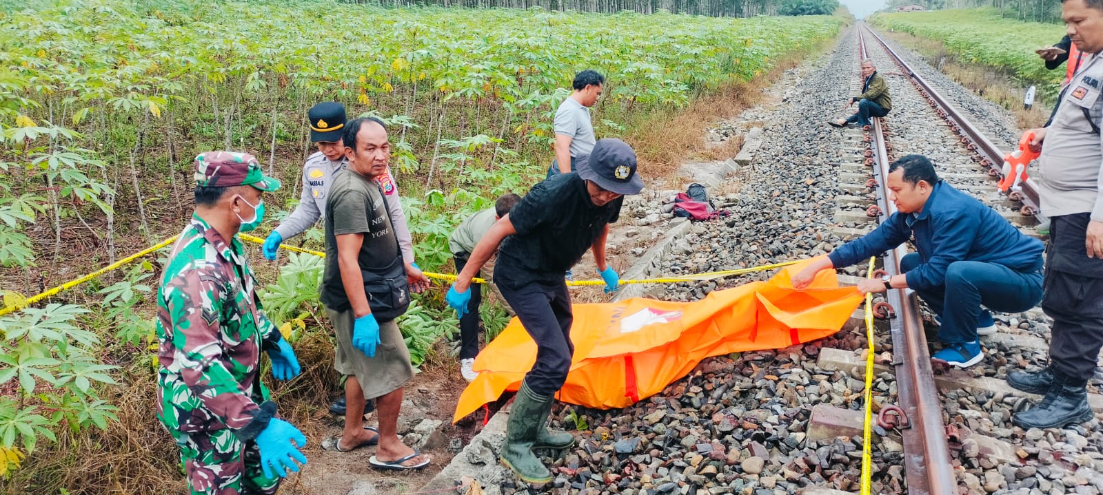 Polres Simalungun Gerak Cepat Tangani Warga Tertabrak Kereta Api di Jalur Rel Dolok Merangir