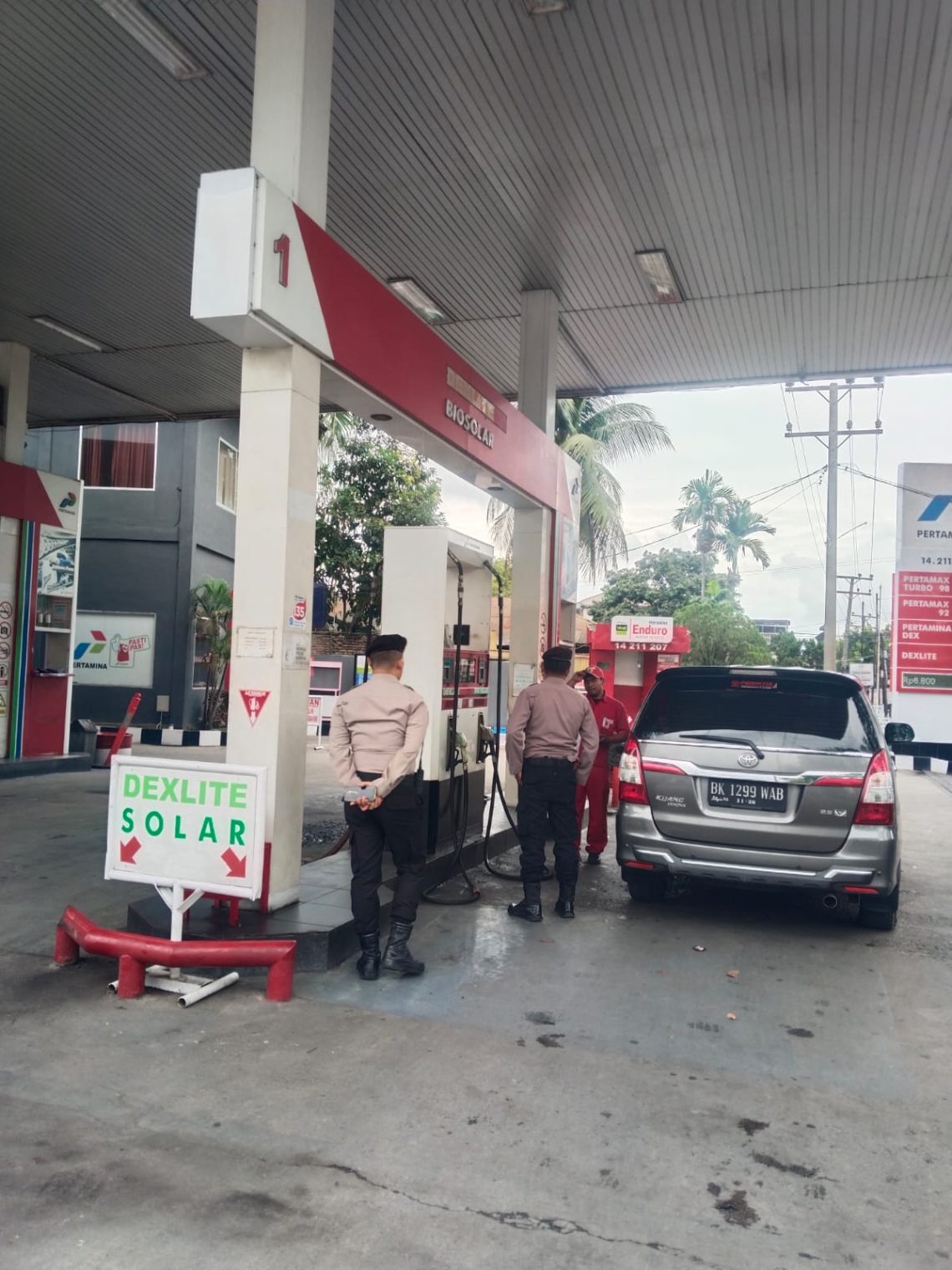 Sat Samapta Polres Pematangsiantar Patroli dan Monitoring SPBU di Perayaan Tahun Baru Imlek 2026