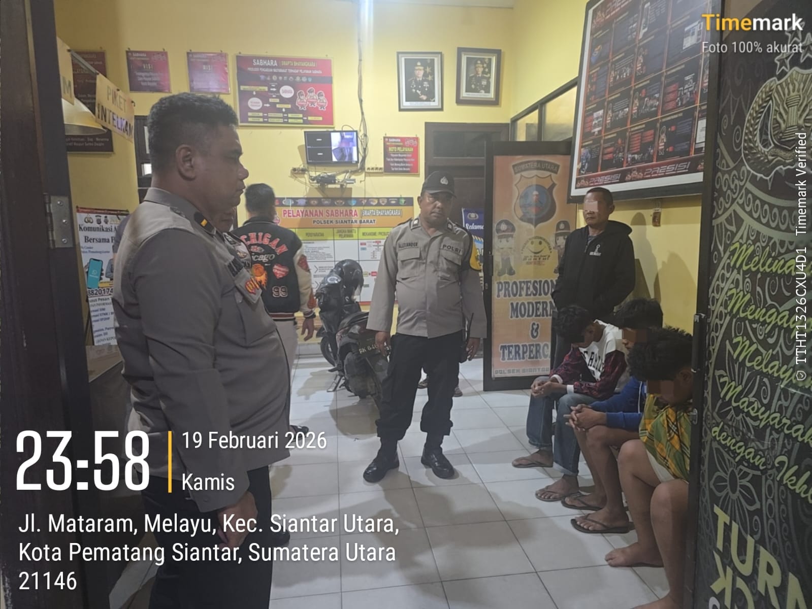 Polsek Siantar Barat Respon Cepat Cek TKP Laporan Dugaan Tawuran