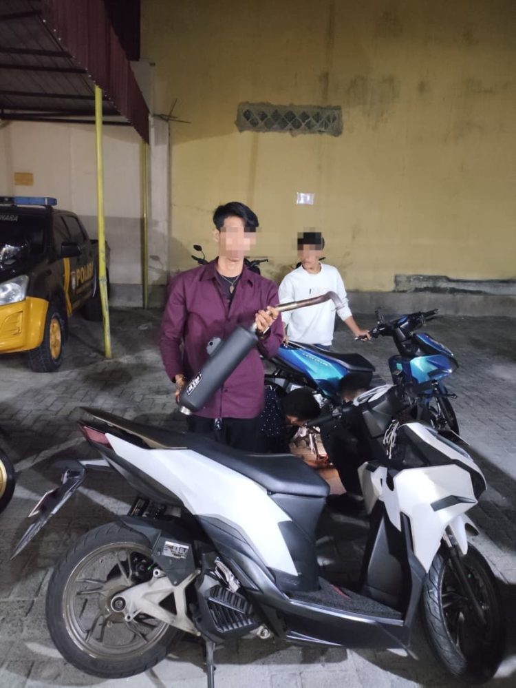 Tindakan Humanis, Timsus Dayok Mirah Polres Pematangsiantar Amankan Enam Sepeda Motor Knalpot Brong