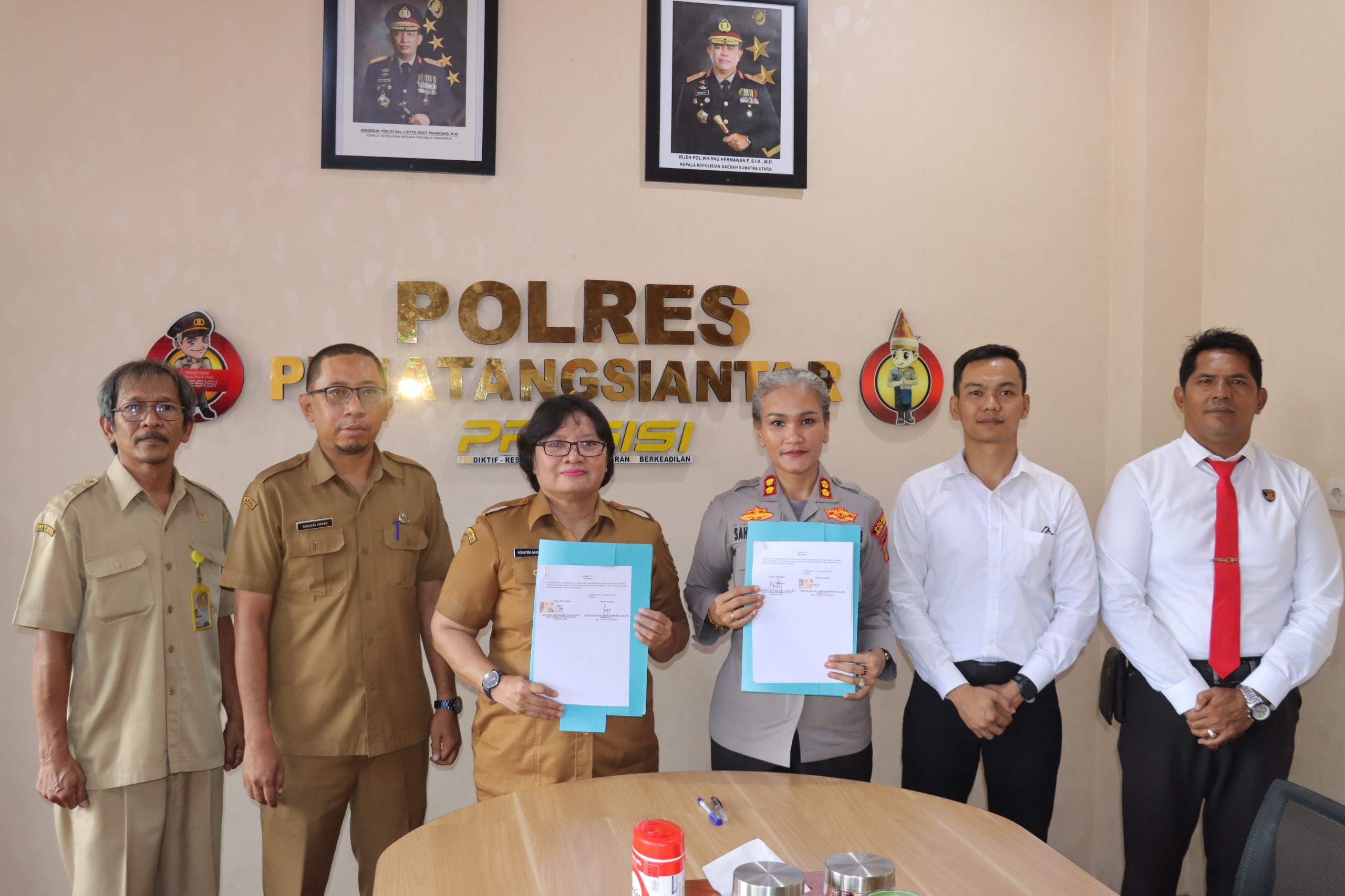 Pemko Pematangsiantar melalui Dinsos P3A dan Polres Pematangsiantar Tandatangani Nota Kesepahaman Tentang Layanan Perlindungan Perempuan Korban Kekerasan dan Anak yang Memerlukan Perlindungan Khusus