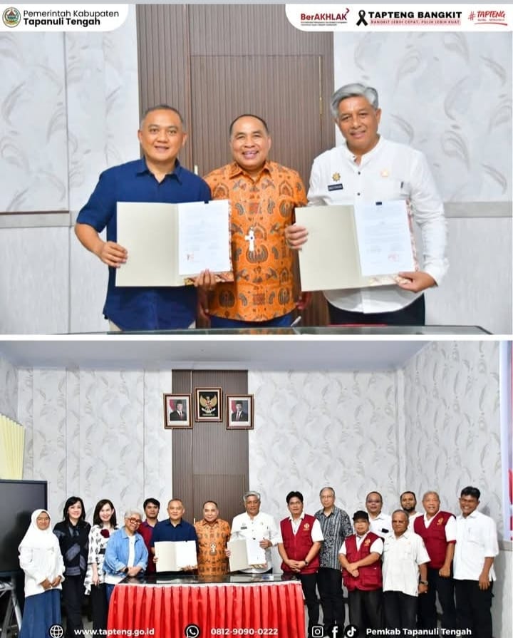 Pemkab Tapteng dan Caritas Indonesia Tanda Tangani Kesepakatan Bersama Program Peningkatan Kualitas dan Pembangunan Perumahan Kawasan Pemukiman