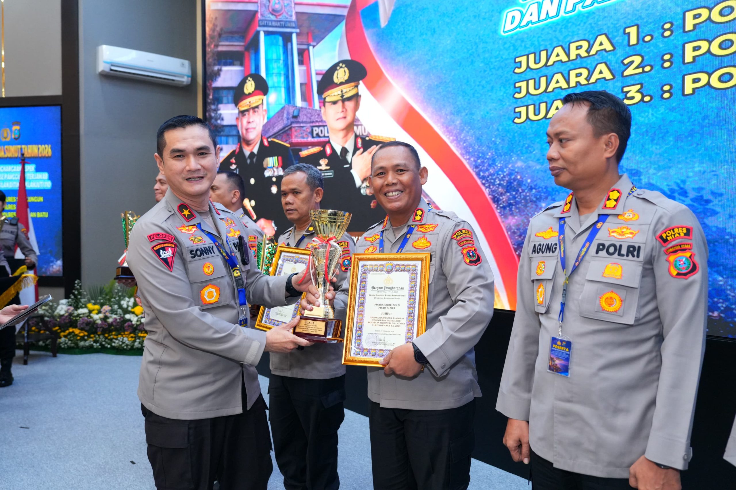 Polres Simalungun Borong Tiga Penghargaan di Rapim Polda Sumut, Kapolres Beri Reward Langsung