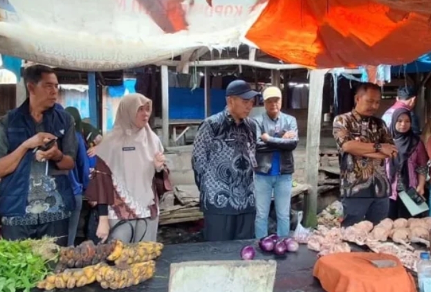 Disperindag Way Kanan Pantau Harga Pangan di Pasar Baradatu