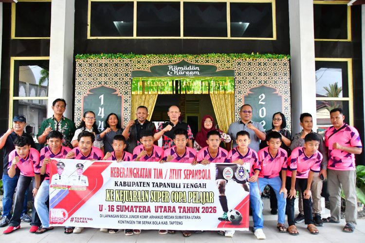 Wakil Bupati Berangkatkan PS Tapteng Ikuti Final Kejuaran Super Copa Pelajar U-16 Sumut Tahun 2026 Wakil Bupati Berangkatkan PS Tapteng Ikuti Final Kejuaran Super Copa Pelajar U-16 Sumut Tahun 2026