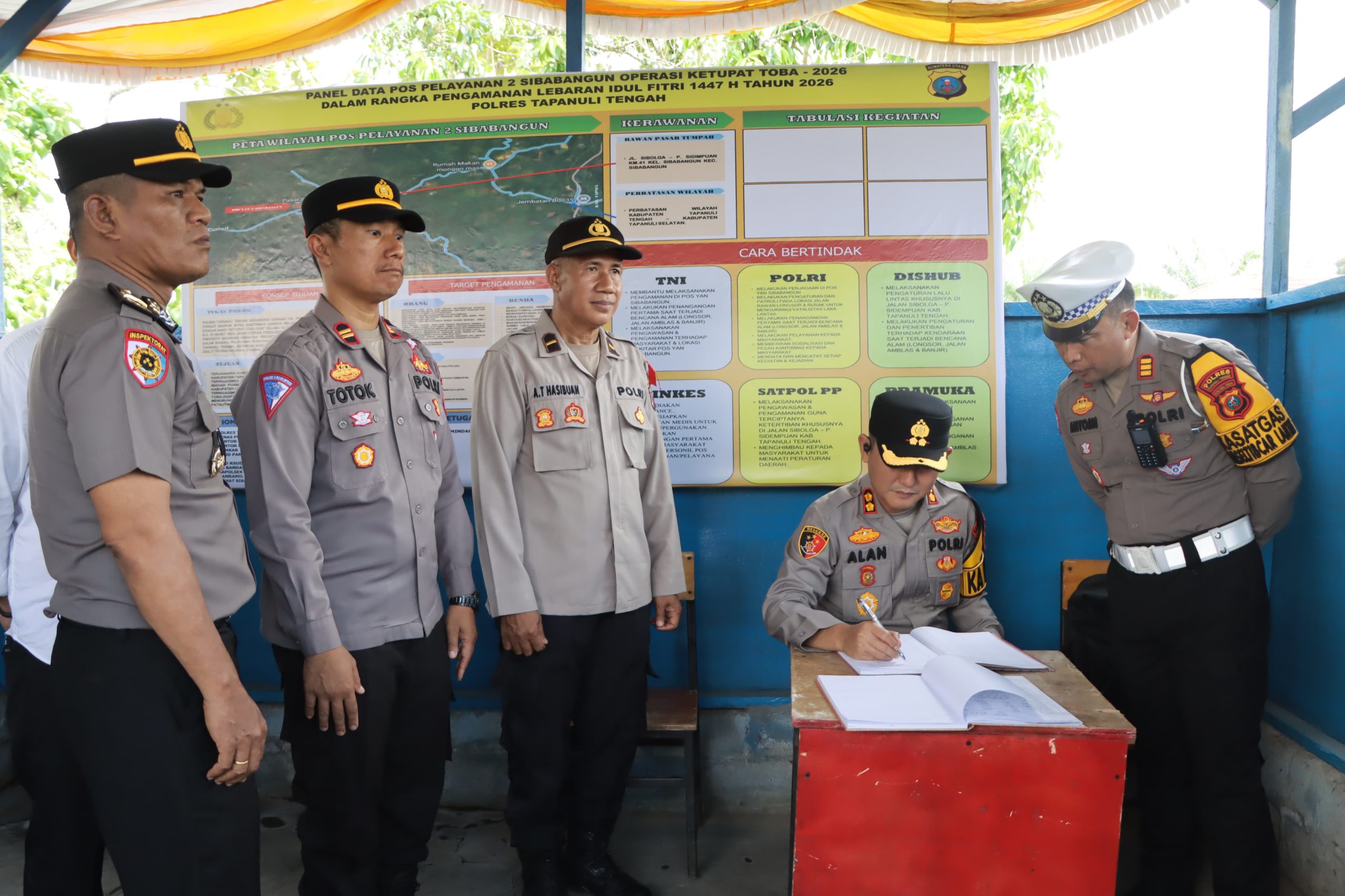 Pastikan Mudik Aman, Kapolres Tapteng Cek Kesiapan 5 Pos Operasi Ketupat Toba 2026