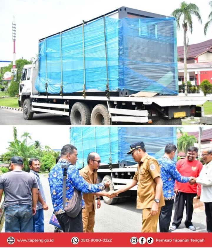 Pemkab Tapteng Terima 2 Unit Rumah Kontainer Portable dari Satgas Koperasi Merah Putih Peduli Bencana Pemkab Tapteng Terima 2 Unit Rumah Kontainer Portable dari Satgas Koperasi Merah Putih Peduli Bencana