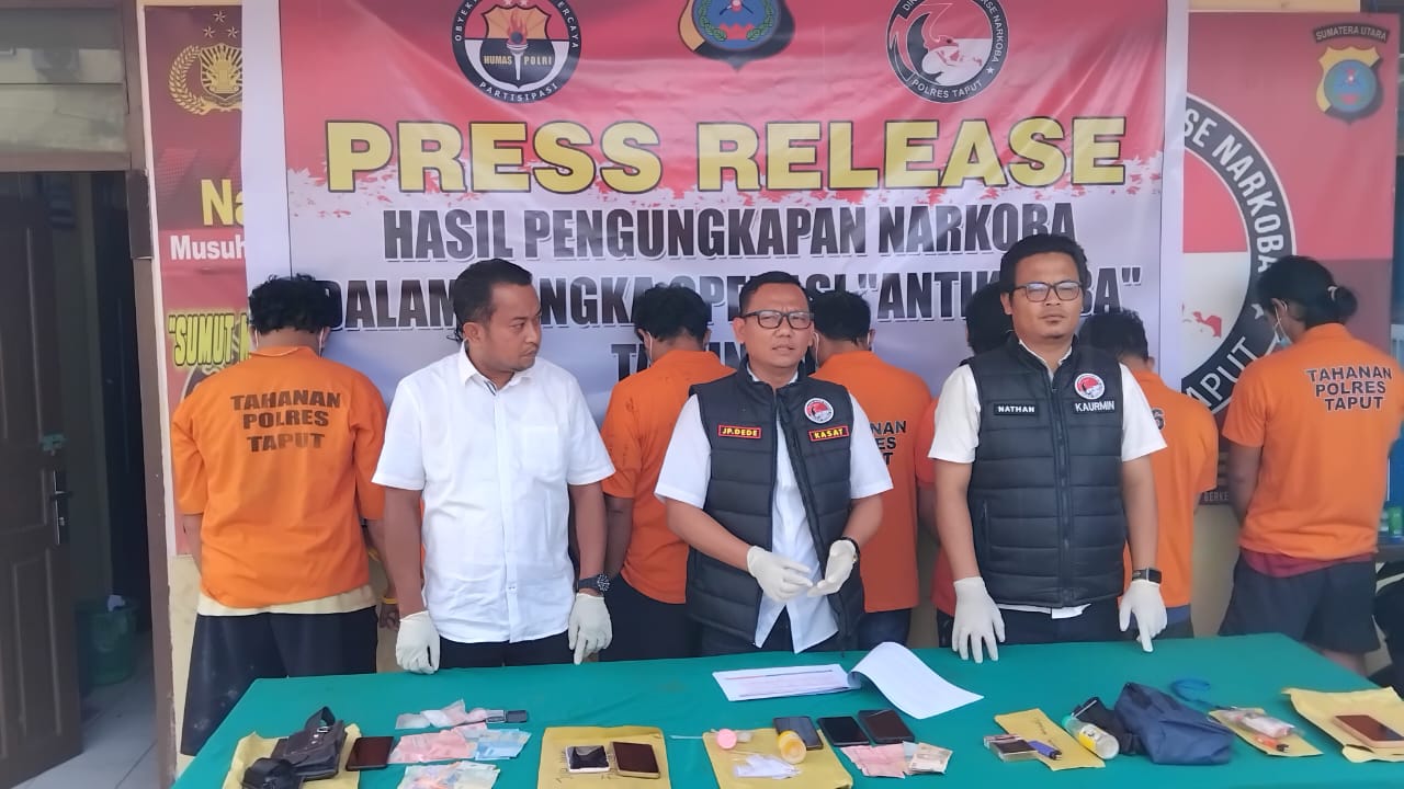 21 Hari Operasi Antik Toba Berlangsung, Polres Taput Berhasil Menangkap 13 Pelaku Penyalahgunaan Narkoba