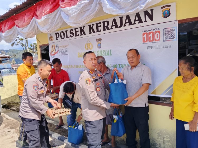 HUT Bhayangkara ke-80, Polsek Kerajaan Gelar Bakti Sosial Salurkan Bantuan Sosial Kepada Masyarakat HUT Bhayangkara ke-80, Polsek Kerajaan Gelar Bakti Sosial Salurkan Bantuan Sosial Kepada Masyarakat