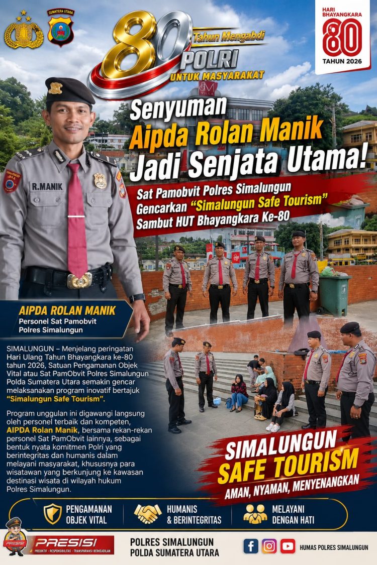 Sat Pamobvit Polres Simalungun Gencarkan "Simalungun Safe Tourism", Sambut HUT Bhayangkara Ke-80 Sat Pamobvit Polres Simalungun Gencarkan “Simalungun Safe Tourism”, Sambut HUT Bhayangkara Ke-80