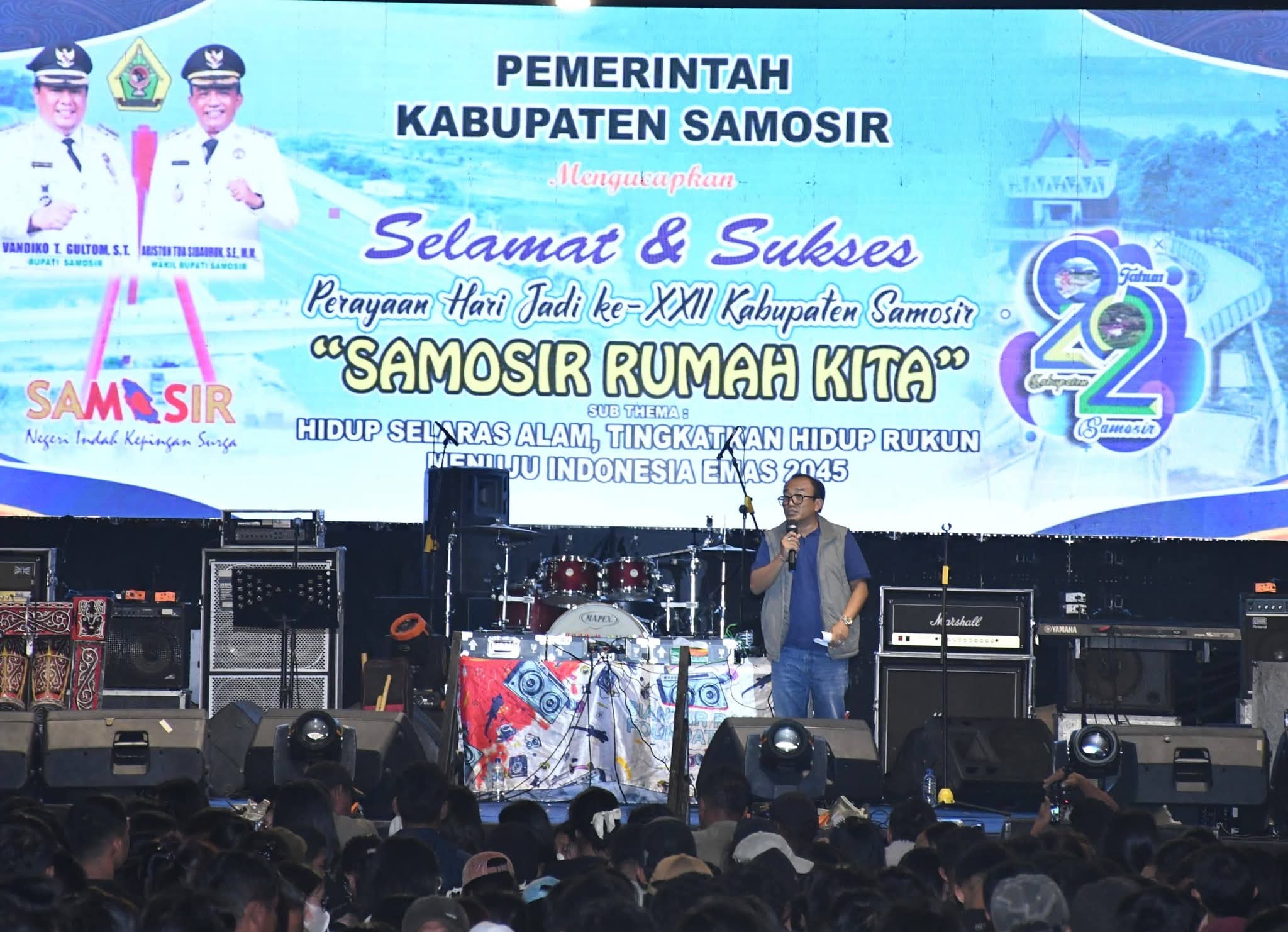 Hiburan Rakyat Perayaan Hari Jadi ke-22 Kabupaten Samosir Dipadati Ribuan Pengunjung